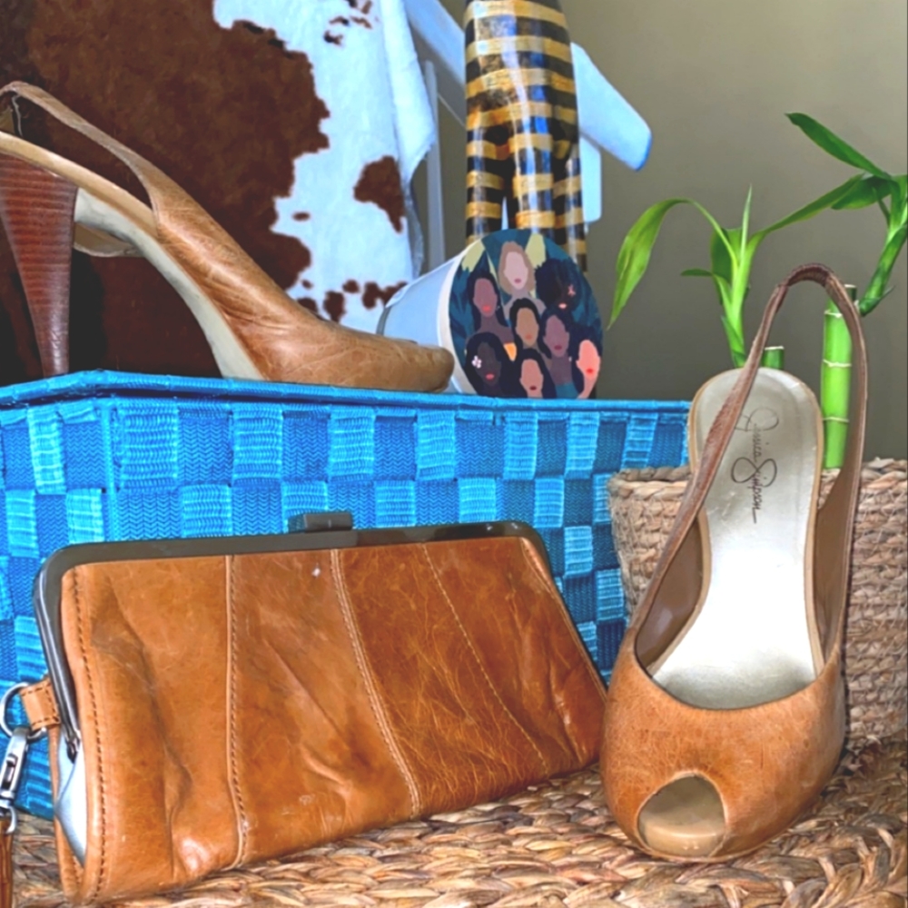 Sling back heels